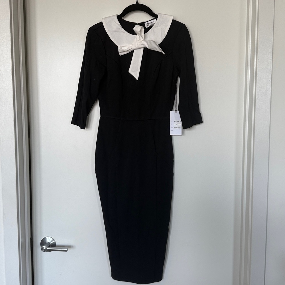 Unique Vintage bow collar dress
